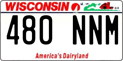 WI license plate 480NNM