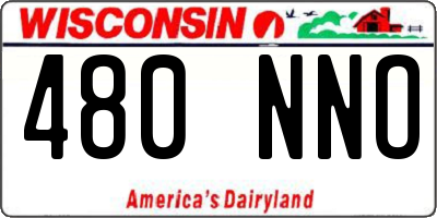 WI license plate 480NNO