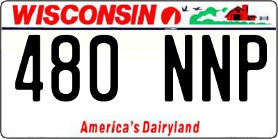 WI license plate 480NNP