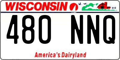 WI license plate 480NNQ