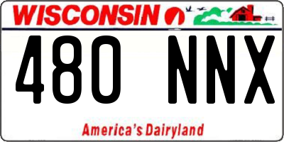 WI license plate 480NNX