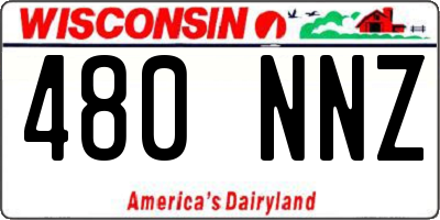 WI license plate 480NNZ