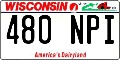 WI license plate 480NPI