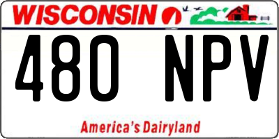 WI license plate 480NPV