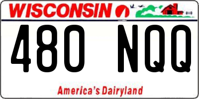 WI license plate 480NQQ