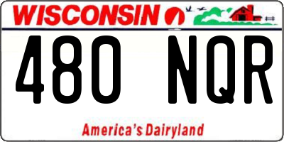 WI license plate 480NQR