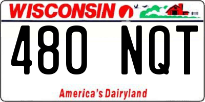 WI license plate 480NQT