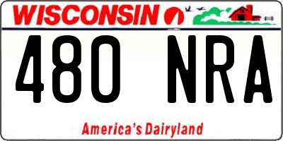 WI license plate 480NRA
