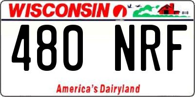 WI license plate 480NRF