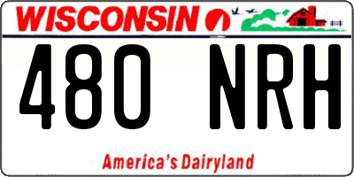 WI license plate 480NRH