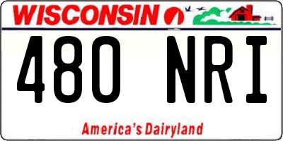 WI license plate 480NRI