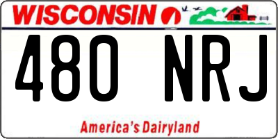 WI license plate 480NRJ