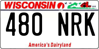 WI license plate 480NRK