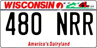 WI license plate 480NRR