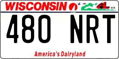 WI license plate 480NRT
