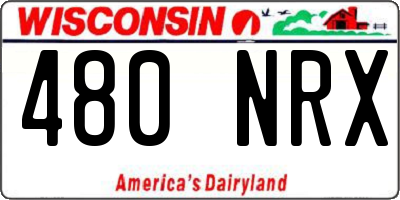 WI license plate 480NRX