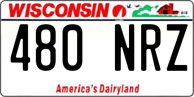 WI license plate 480NRZ