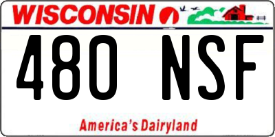 WI license plate 480NSF