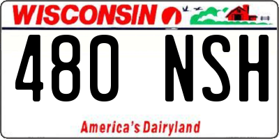WI license plate 480NSH