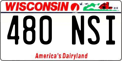 WI license plate 480NSI