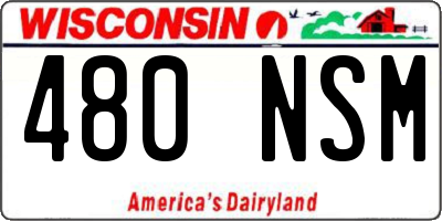 WI license plate 480NSM