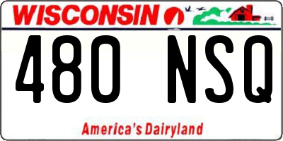 WI license plate 480NSQ