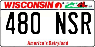 WI license plate 480NSR