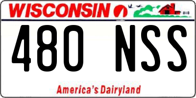 WI license plate 480NSS