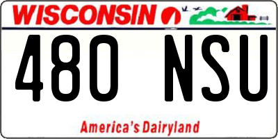 WI license plate 480NSU