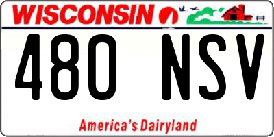 WI license plate 480NSV