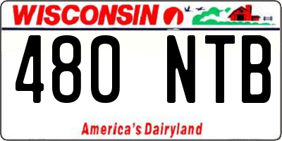 WI license plate 480NTB