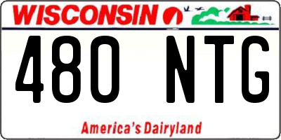 WI license plate 480NTG