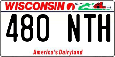 WI license plate 480NTH