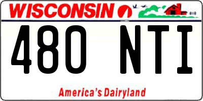 WI license plate 480NTI