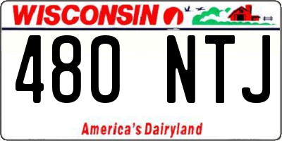 WI license plate 480NTJ