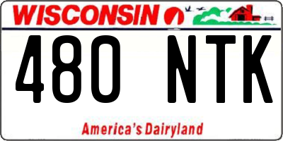 WI license plate 480NTK