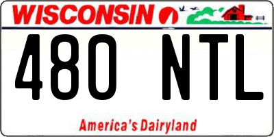 WI license plate 480NTL