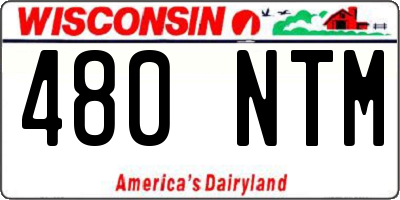 WI license plate 480NTM