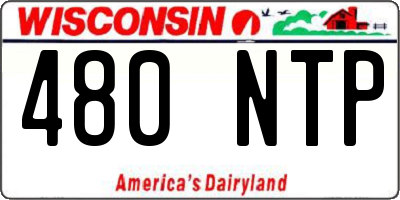 WI license plate 480NTP