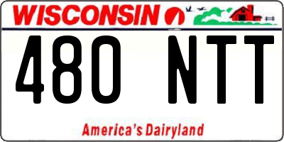 WI license plate 480NTT