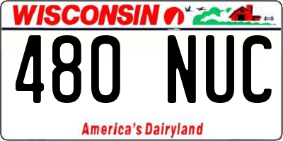 WI license plate 480NUC