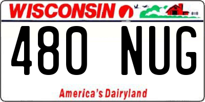 WI license plate 480NUG