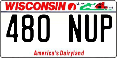 WI license plate 480NUP