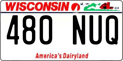 WI license plate 480NUQ