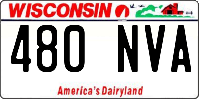 WI license plate 480NVA