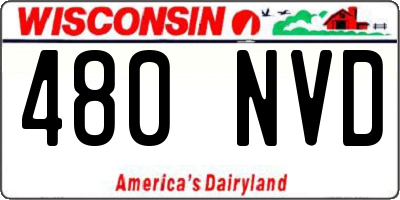 WI license plate 480NVD