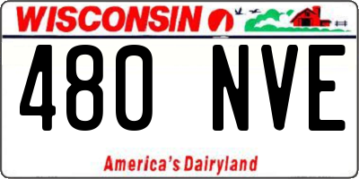 WI license plate 480NVE