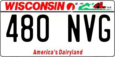 WI license plate 480NVG