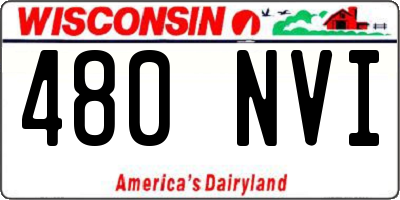 WI license plate 480NVI