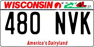 WI license plate 480NVK